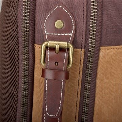 OEM Canvas And Leather Trim Backpack Durable Bag For Sports Travel Gym factory