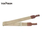 Tourbon 2-дюймовый тактический стрелковый пистолет-стрелок Sling Hunting Shooting Carry Hunter Ремень Хлопок и натуральная кожа